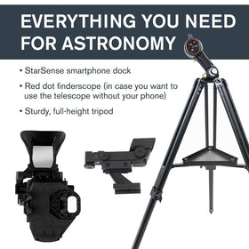 Celestron StarSense Explorer DX-130AZ two eyepieces for viewing versatility