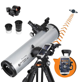 Celestron StarSense Explorer DX-130AZ view through eyepiece showing bright lunar detail