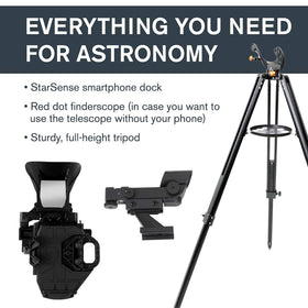 App-guided tour showing celestial targets with arrows for easy finding