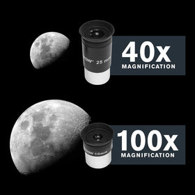 Full-height tripod providing stable viewing for beginners