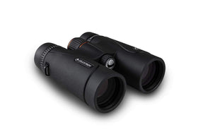 Celestron TrailSeeker 10x42 phase-coated prisms brighten dim scenes.