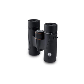Celestron TrailSeeker ED 10x32 close up of ED glass lenses for vivid, color accurate views.