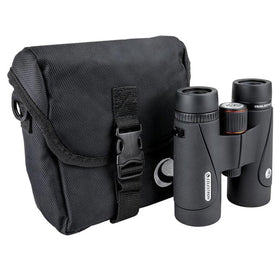 Celestron TrailSeeker ED 10x42 carrying case and accessories for outdoor readiness.