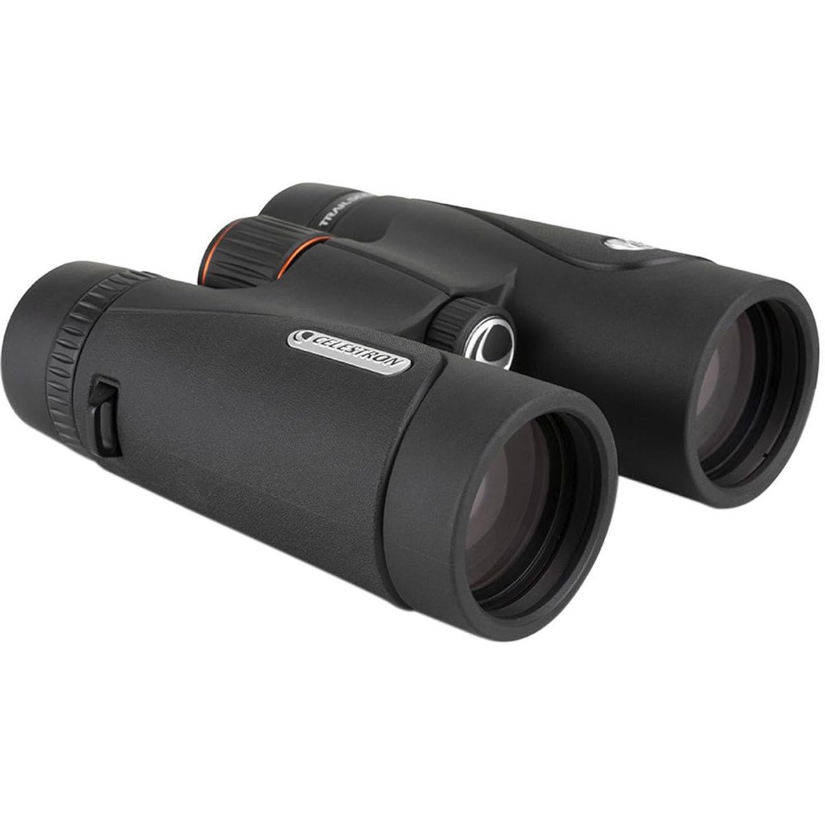 Celestron TrailSeeker ED 10x42 front view showing ED optics for color accuracy.