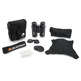 Celestron TrailSeeker ED 8x42 carry case and strap support easy transport.