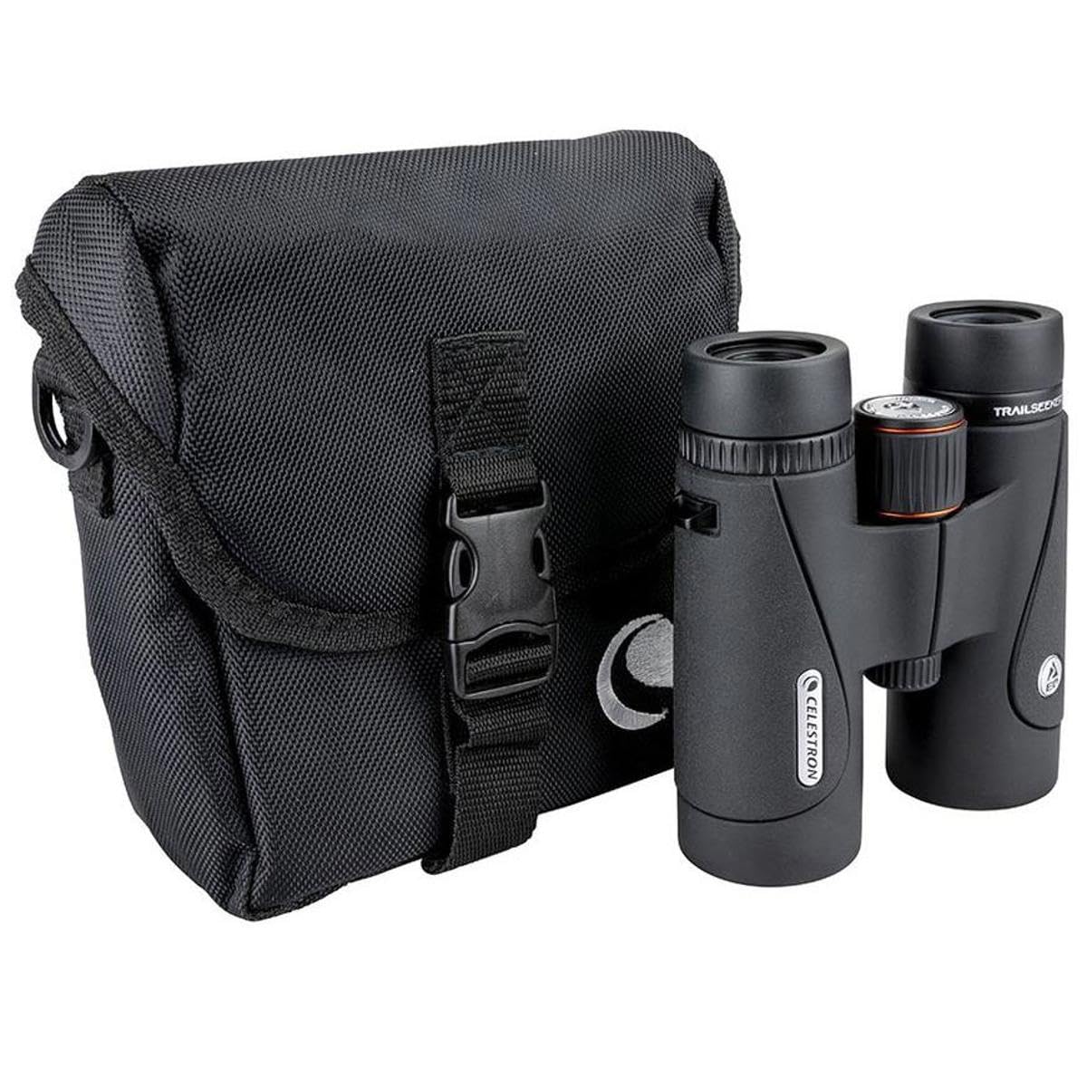 Celestron TrailSeeker ED 8x42 adjustable eyecups provide comfortable viewing with or without glasses.