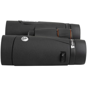 Celestron TrailSeeker ED 8x42 prism inside highlights phase-coated BaK-4 for brightness.