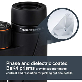 Celestron TrailSeeker waterproof magnesium body stands up to rain and fog.