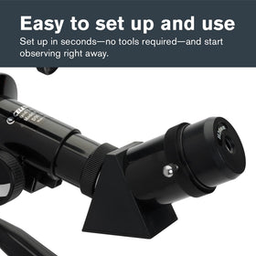 Celestron Travel Scope 50 with 20mm eyepiece for wide daytime views