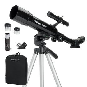 Celestron Travel Scope 50 assembled on tripod for beginner stargazing