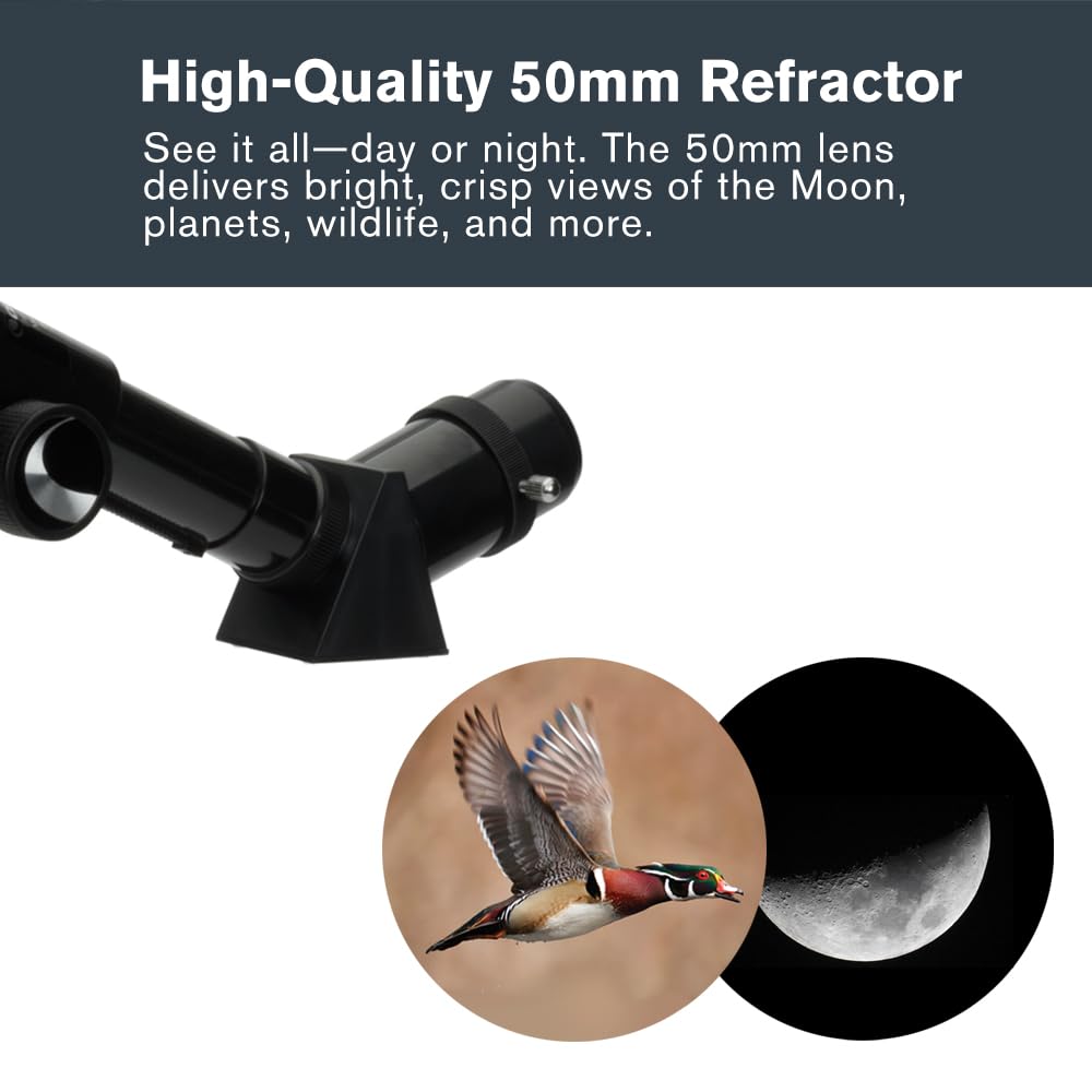 Celestron Travel Scope 50 star diagonal for comfortable viewing angle