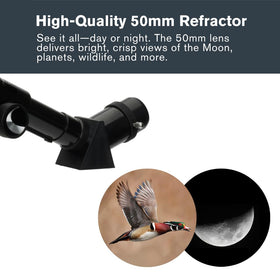 Celestron Travel Scope 50 star diagonal for comfortable viewing angle