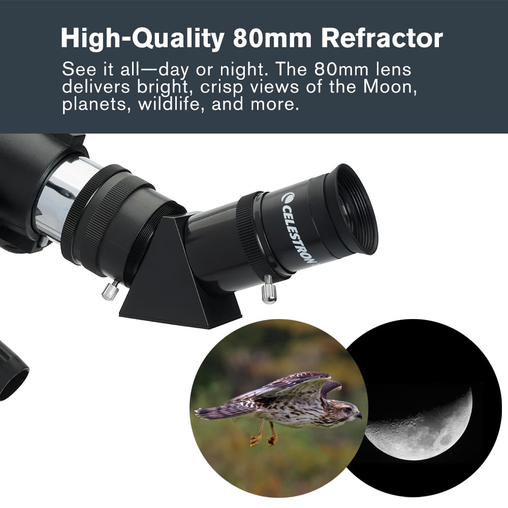 Celestron Travel Scope 80 star diagonal for comfortable viewing angle