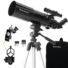 Celestron Travel Scope 80 telescope showing bright, crisp views of the night sky
