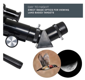 Celestron 45° erect-image diagonal close-up showing right-side-up views for daytime use