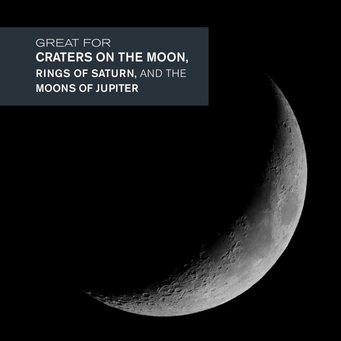 Celestron threaded Moon filter attached to eyepiece to reduce lunar glare and improve detail