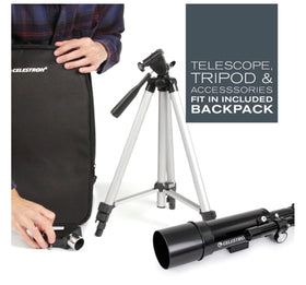 Celestron used as a spotting scope viewing landscape during daytime for nature observation
