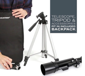 Celestron tripod and Alt-Az mount with pan handle for smooth pointing and steady framing