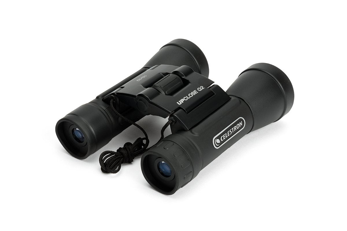 Celestron UpClose G2 lens close-up showing multi-coated optics for brighter views