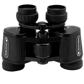 Celestron UpClose G2 front view showing classic Porro prism shape and ready-to-use benefit