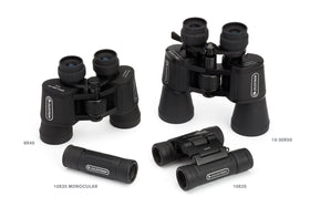 Celestron UpClose G2 label close-up highlighting specifications and warranty info