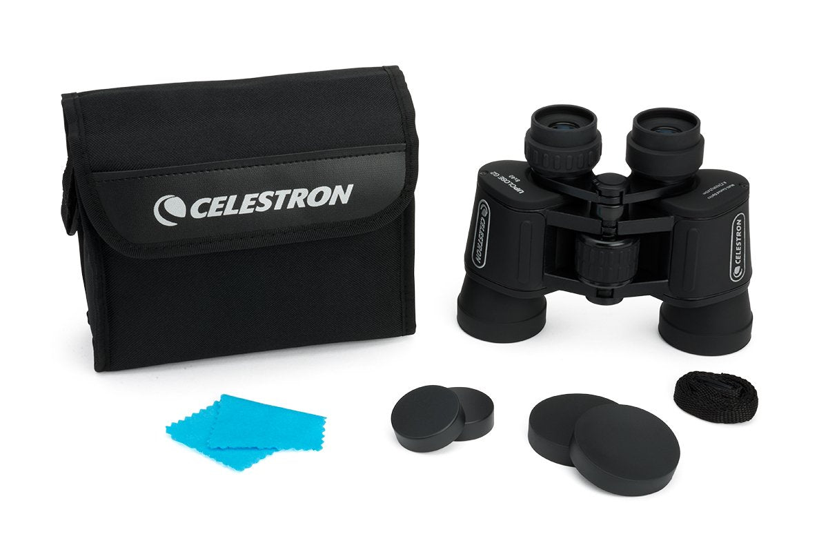 Celestron UpClose G2 worn with eyeglasses demonstrating eyecup accessibility
