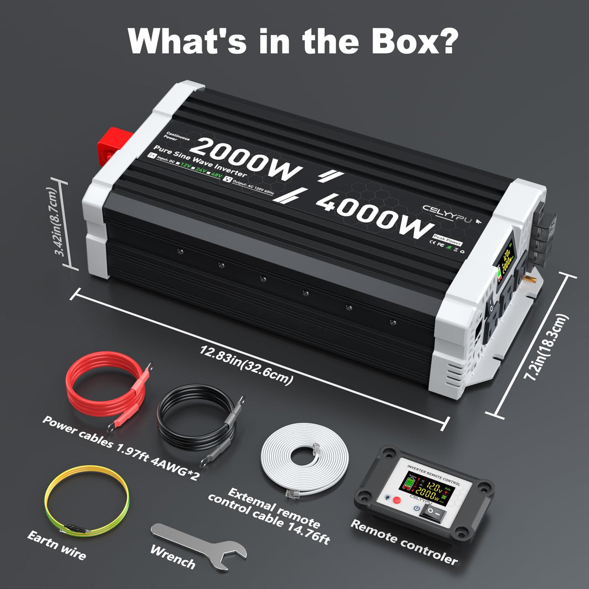 Durable aluminum casing on CELYYPU inverter for rugged use