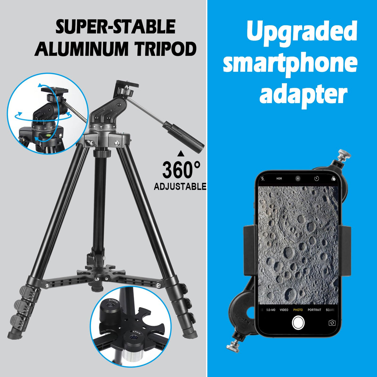 Celticbird portable-backpack-telescope for convenient travel and storage.