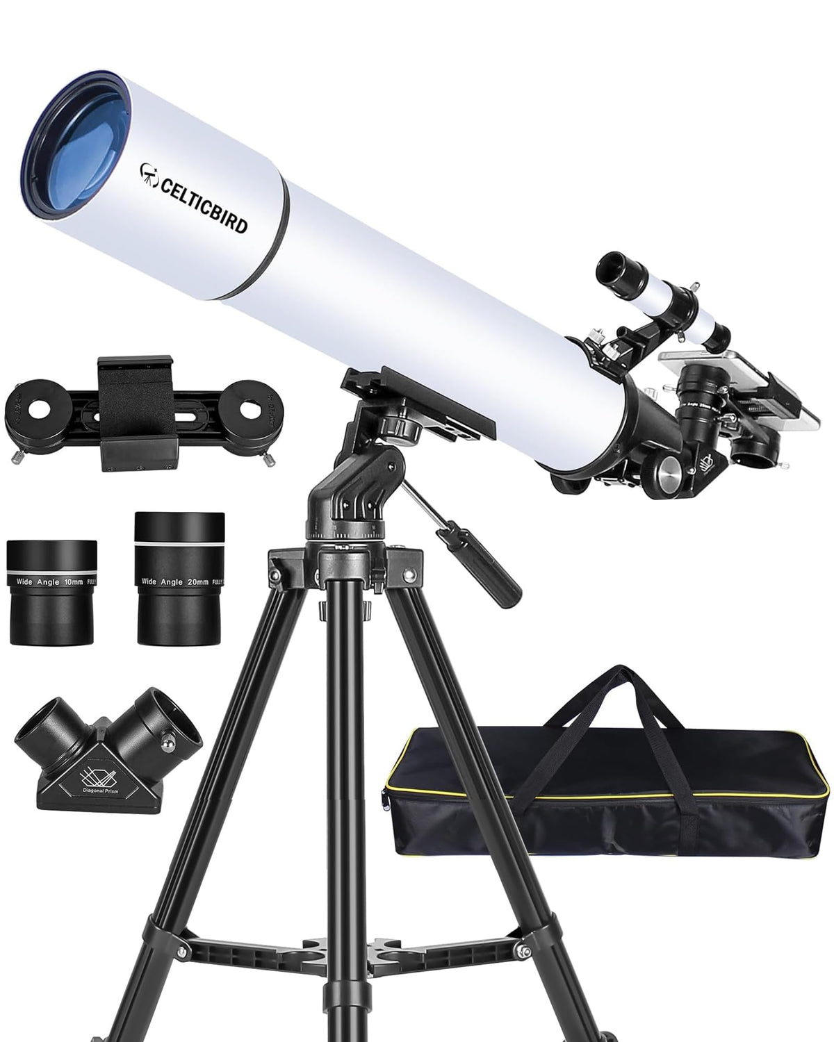 CelticBird telescope with 80mm aperture for bright lunar views