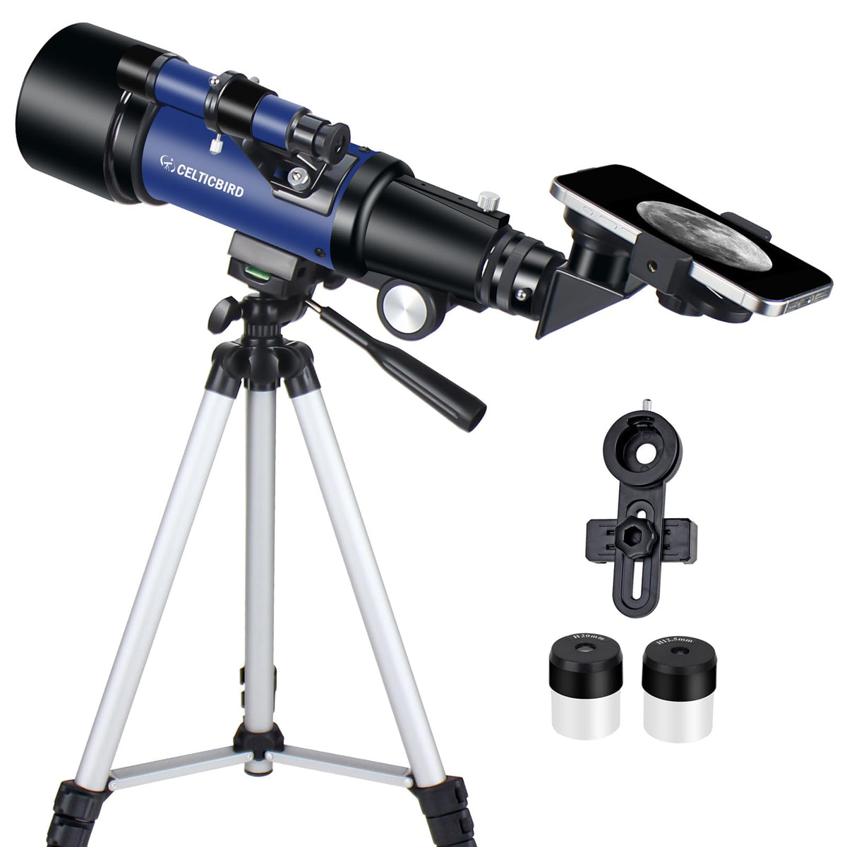 CELTICBIRD front view showing scope and clear optics for better viewing