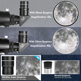 Celticbird two eyepieces 20mm and 10mm for versatile magnification.