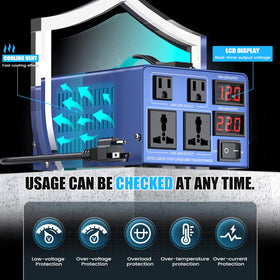 CELYYPU 4000W transformer operates with stable output and cool operation.