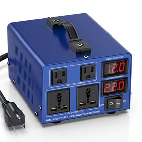 CELYYPU 4000W transformer with LCD display for easy input voltage monitoring.