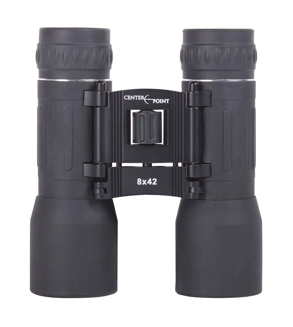 CenterPoint Crosman 73054 binoculars front view with bright 42mm lenses for clear distant details