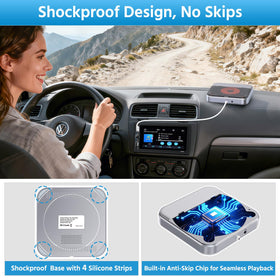 CENXINY anti-skip design delivers smoother CD playback on rough roads.