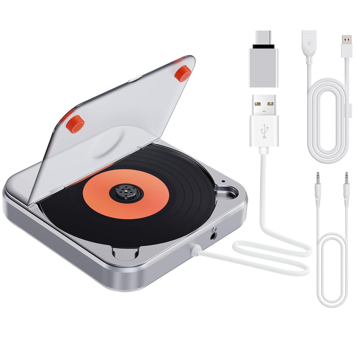 CENXINY portable car CD player mounted on the dash for easy road playback.