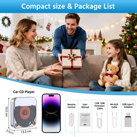 CENXINY package includes cables and remote for versatile listening.