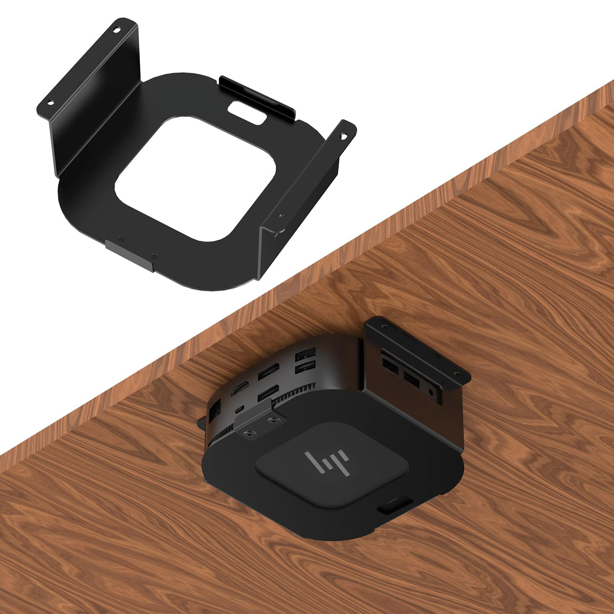 CENYIDU under-desk mount for HP Dock G5 secures a tidy workspace.