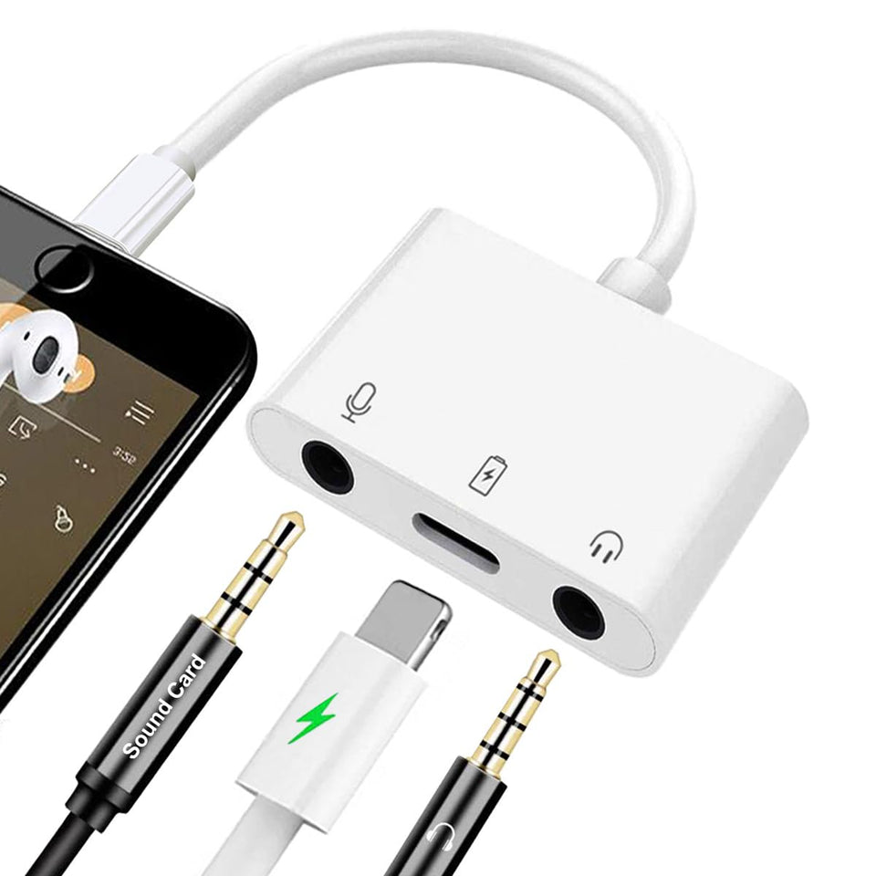 Ceotsak iPhone microphone adapter showing plug-and-play setup for easy recording on iPhone