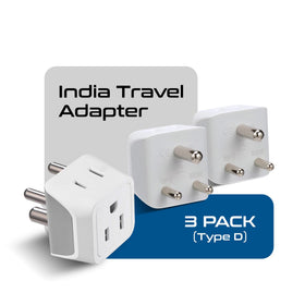 Ceptics 2-in-1 input adapter simplifies plugs during India travel.