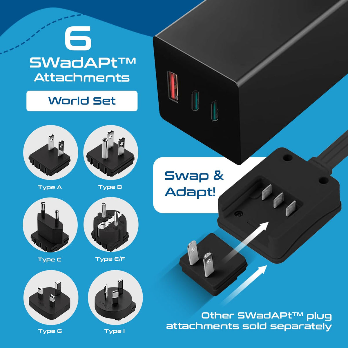 Ceptics SWadAPt attachments enable use across multiple regions worldwide.