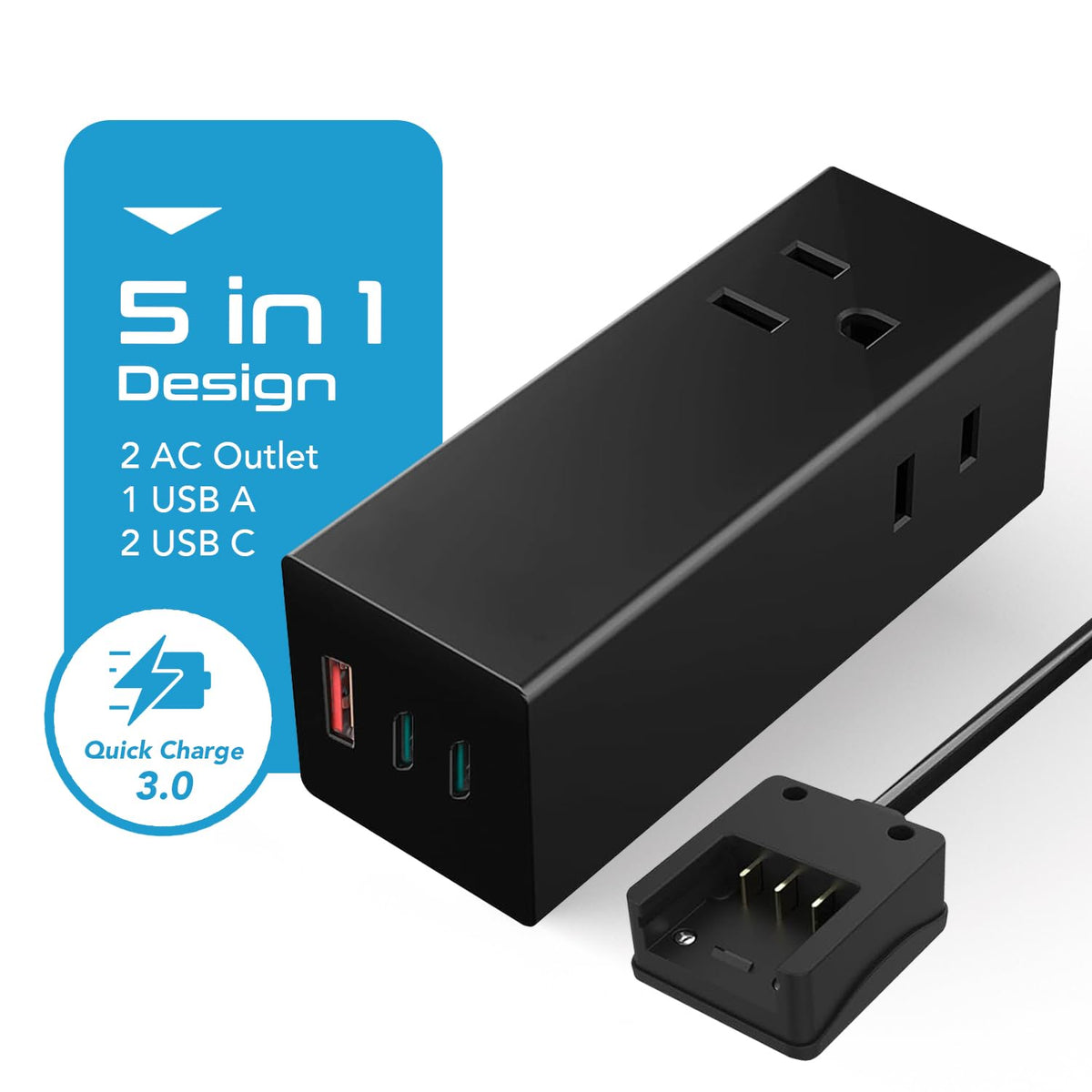 Ceptics GaN travel adapter USB-A port supports additional devices while traveling.
