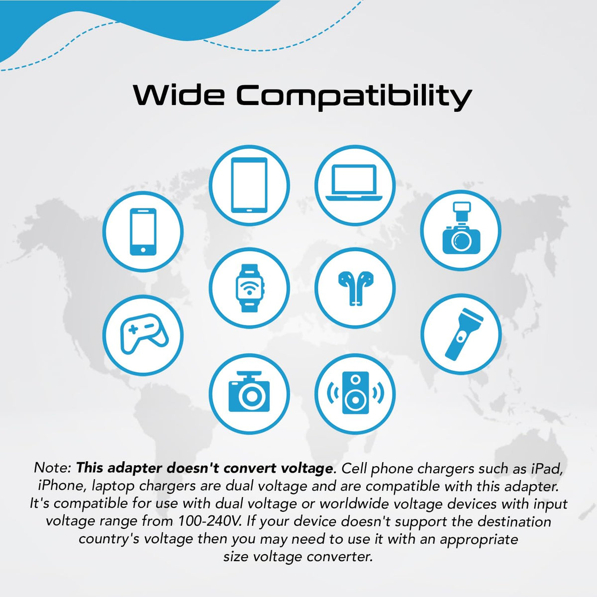 Ceptics AP-16 Australia and New Zealand compatibility for travel.