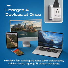 Ceptics AP-16 multi-device charging on the go during travel.