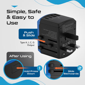 Ceptics compact and lightweight travel adapter that fits in luggage