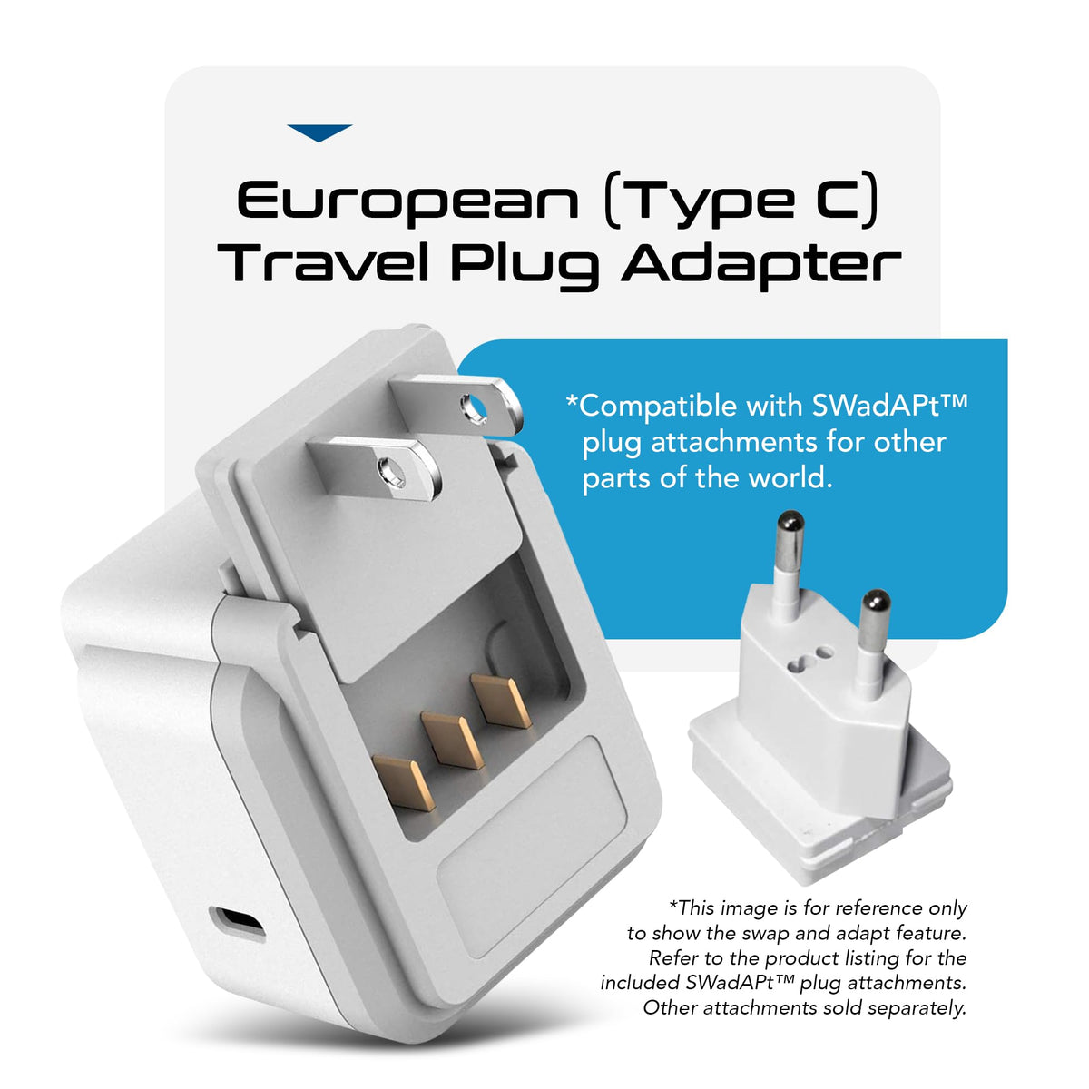 Ceptics compact travel adapter demonstrates small size and reliable performance.