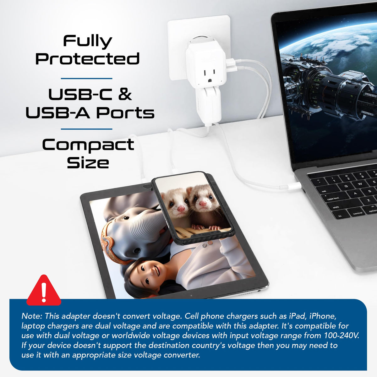 Ceptics compact travel gadget fits neatly in luggage