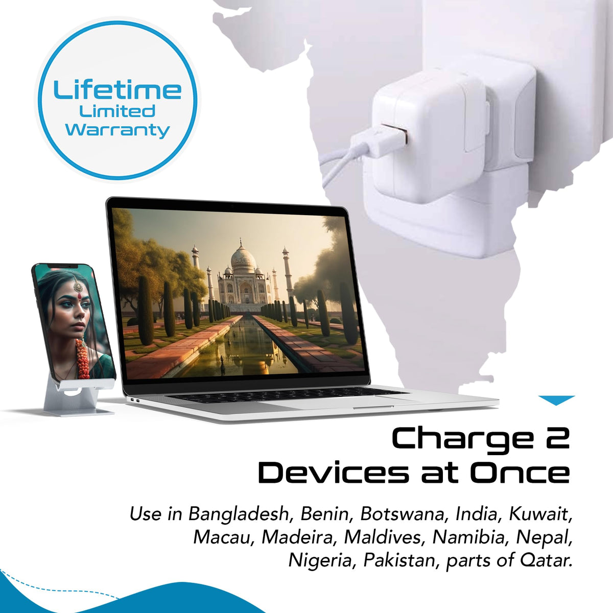 Ceptics compatibility list includes India, Maldives, Nepal for versatile trips.