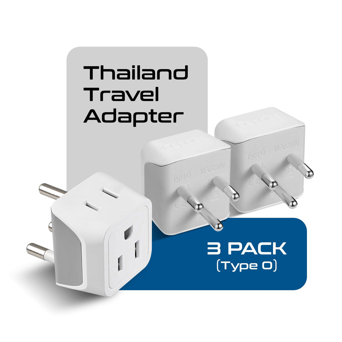 Ceptics CT-18 dual US input Type O close-up for versatile compatibility