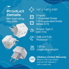Ceptics CT-9C compact size measuring 1.5 by 1.5 by 1.75 inches